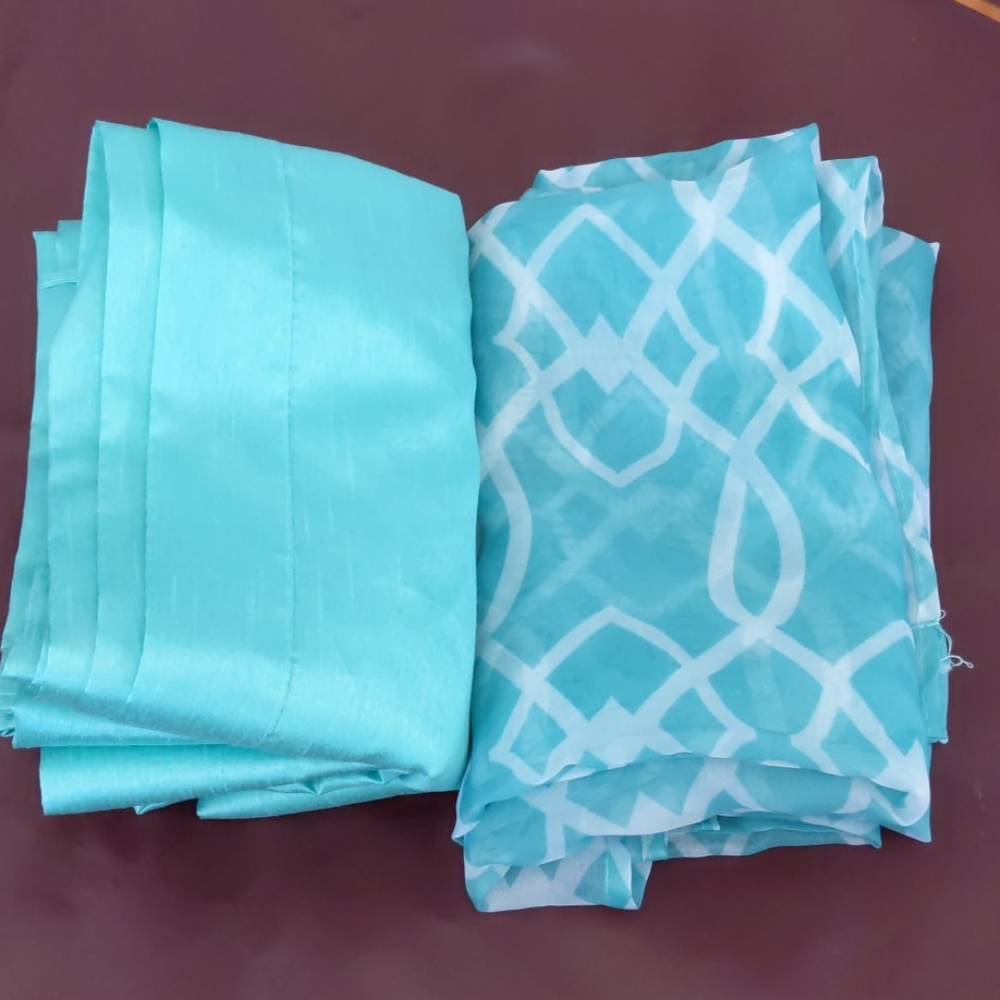Set of Window or Door Curtains and Sheers + fancy ties